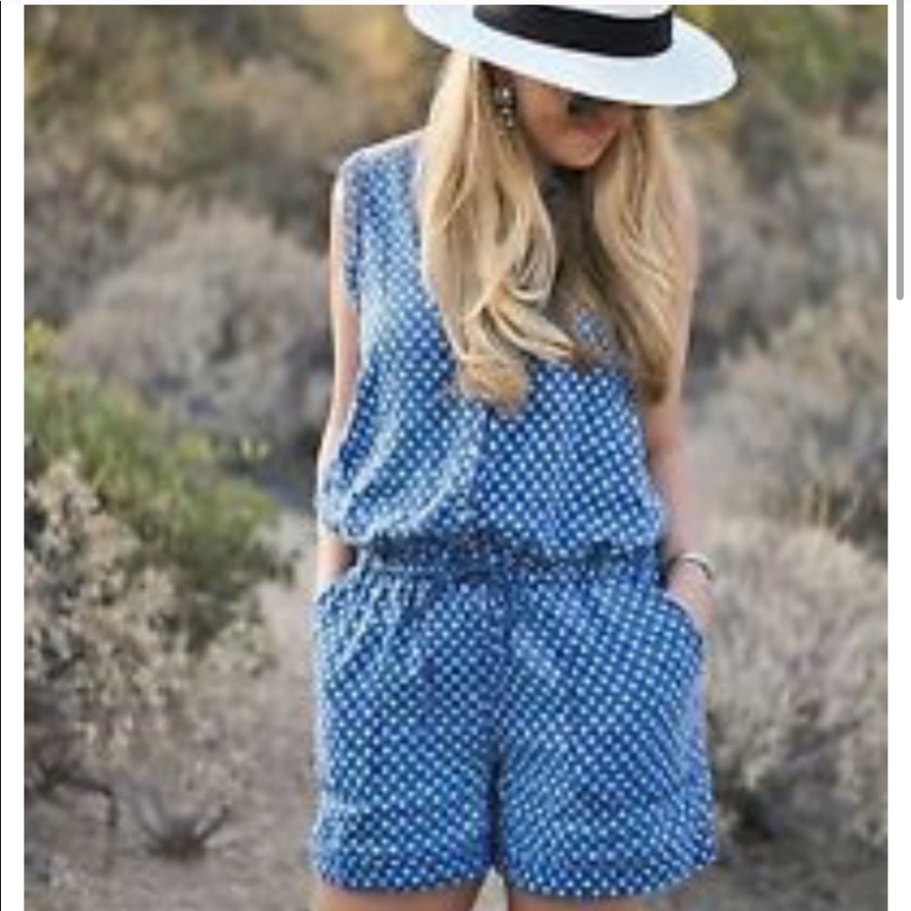 Anthropologie Hei Hei denim Dottie Romper